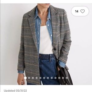 Madewell Blazer in Plaid XS
